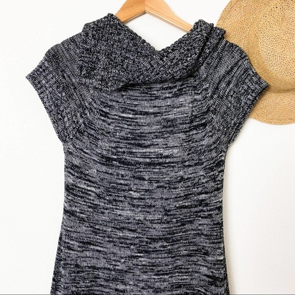 Calvin Klein Heather Black Sweater Dress w Cowl Neck Size S Small - Picture 8 of 12
